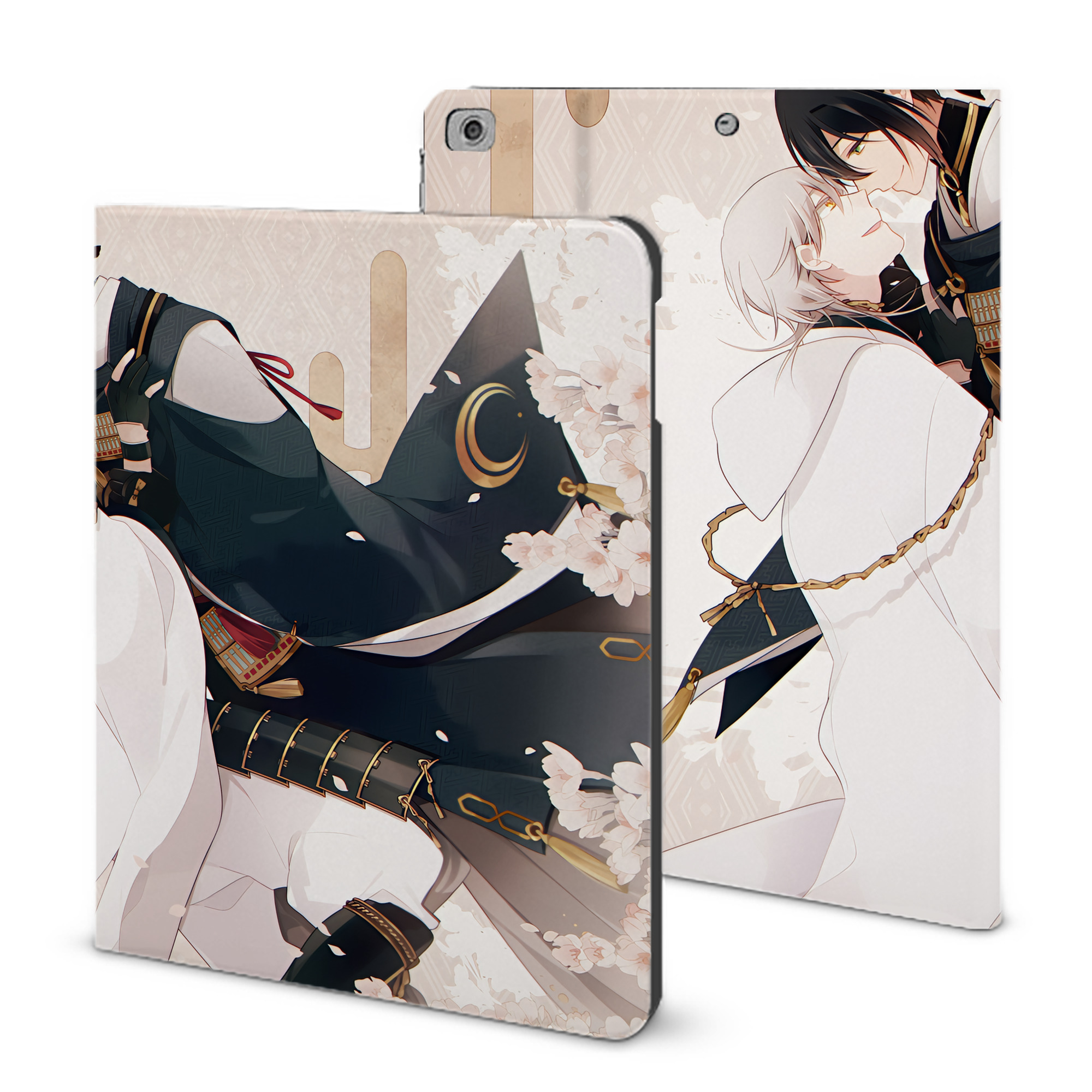 （画像用） 刀剣乱舞 Touken Ranbu IPad ケース ブック型 PUレザー TPU 耐衝撃 軽量 薄型 ペン収納なし 全面保護 IPad 各モデル対応